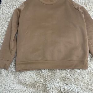 Tan Fleece Crewneck Sweatshirt